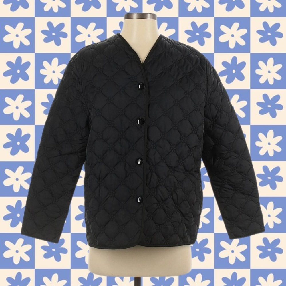 Lisa Says Gah Black Phoebe Quilted Jacket - XS/S, Excellent Condition 🖤